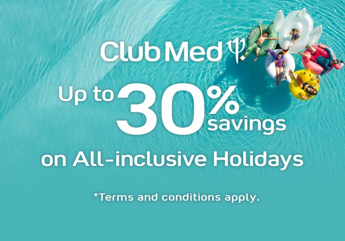 Club Med: Up to 30% savings
